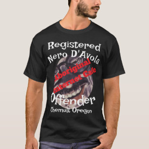 Cafe Aboriginal Registrierter Nero D'Avola Straftä T-Shirt