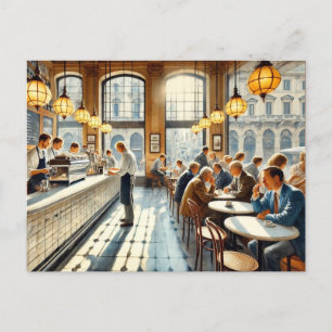 Café Al Porto Pinacoteca Casa Serodine Tasse Postkarte
