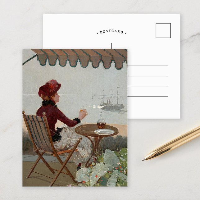 Café am Meer | Jean Béraud Postkarte (Von Creator hochgeladen)