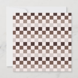 Cafe Au Lait checkerboard pattern Dankeskarte