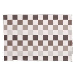 Cafe Au Lait checkerboard pattern Kissenbezug