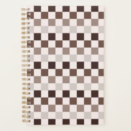 Cafe Au Lait checkerboard pattern Planer
