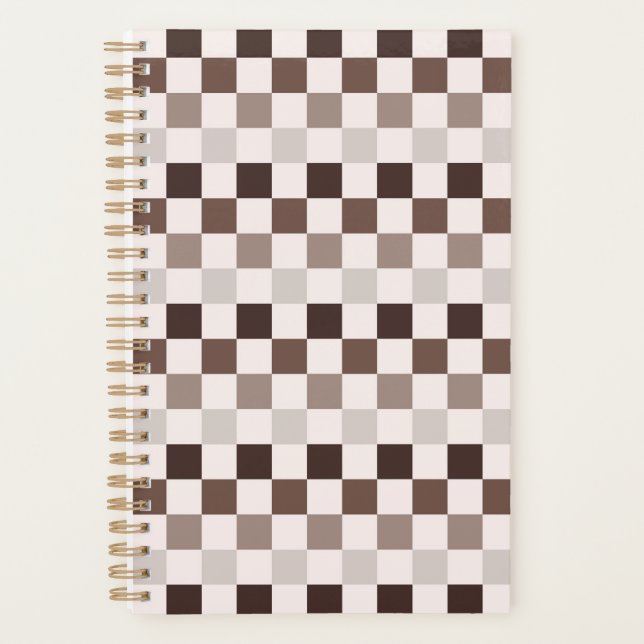 Cafe Au Lait checkerboard pattern Planer (Vorderseite)