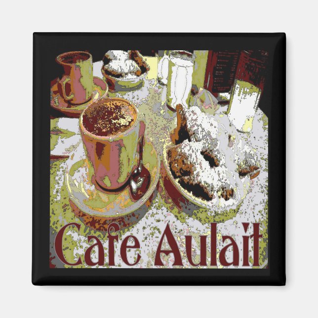 Café Aulait, New Orleans Kaffee Magnet (Vorne)