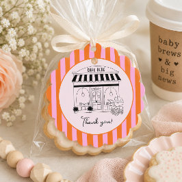 Café Baby Shower | Paris Café | Café Bébé Geschenkanhänger