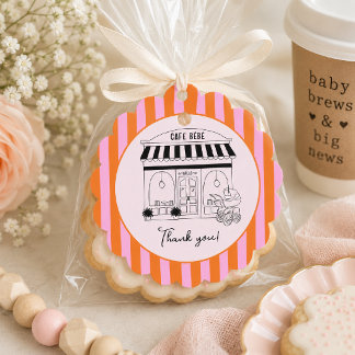 Café Baby Shower | Paris Café | Café Bébé Geschenkanhänger