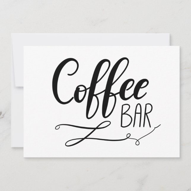 Café-Bar | Einfache handschriftliche Schriftart im (Vorderseite)