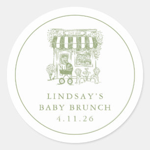 Cafe Bebe Baby Brunch Aufkleber