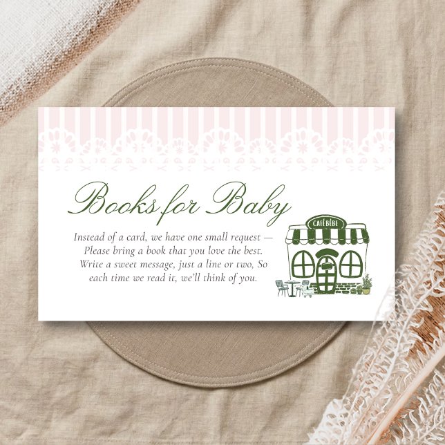 Cafe Bebe Baby Shower Bücher für Baby Begleitkarte (Baby is Brewing Coffee Cafe Bebe Baby Shower Books for Baby)