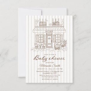 Cafe Bebe Baby Shower Einladung