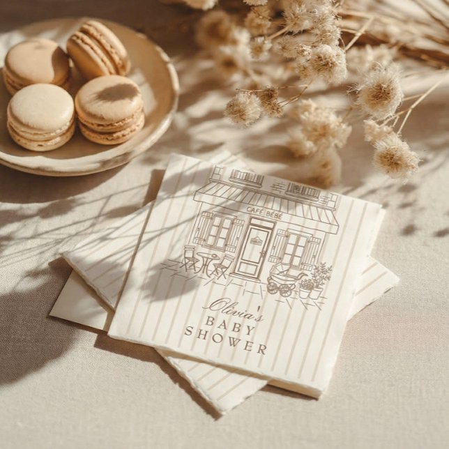 Cafe Bebe Baby Shower Serviette (Von Creator hochgeladen)