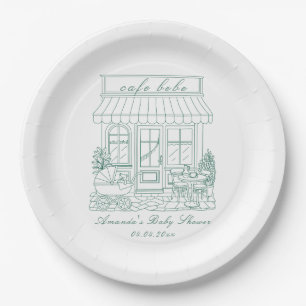 Cafe Bebe Bonjour Baby Shower Pappteller