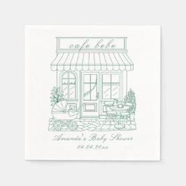 Cafe Bebe Bonjour Baby Shower Serviette
