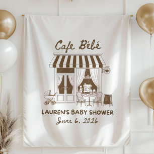 Cafe Bèbè Coffee Baby Shower Wandteppich, Baby Is Wandteppich