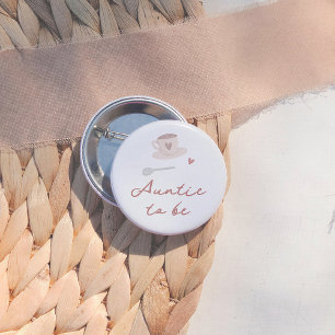 Cafe Bebe Cute Französische Babyparty Tante wird M Button