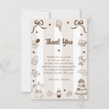 Café Bébé Französische handgezeichnete Babyparty-D
