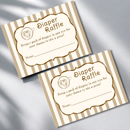 Cafe Bebe French Coffee Diaper Raffle Baby Shower Begleitkarte