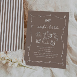 Cafe Bebe Home Coffee Baby Shower Espresso Einladung