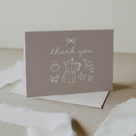 Cafe Bebe Home Coffee Baby Shower Latte Dankeskarte
