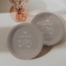 Cafe Bebe Home Coffee Baby Shower Latte Pappteller