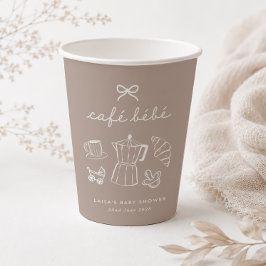 Cafe Bebe Home Coffee Baby Shower Pappbecher