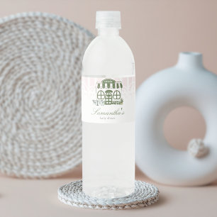Cafe Bebe Kaffee Baby Shower Wasserflaschenetikett