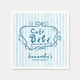 Café Bébé Moderne Französisch Blue Boy Baby Dusche Serviette