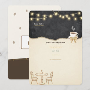 Café Bébé Toast zur Babyparty-Einladung Einladung