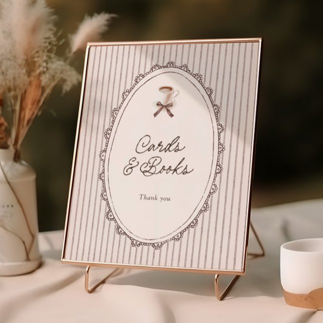 Cafe Bebe Vintage Cards and Books Poster (Von Creator hochgeladen)