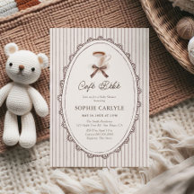 Cafe Bebe Vintage Streifen Kaffee Babyparty