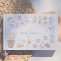 Cafe Bebe Wasserfarben-Illustration Babyparty