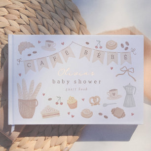 Cafe Bebe Wasserfarben-Illustration Babyparty Gästebuch