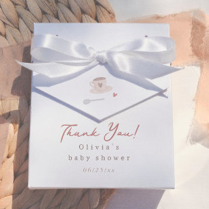 Cafe Bebe Watercolor Baby Shower Danke Geschenkschachtel