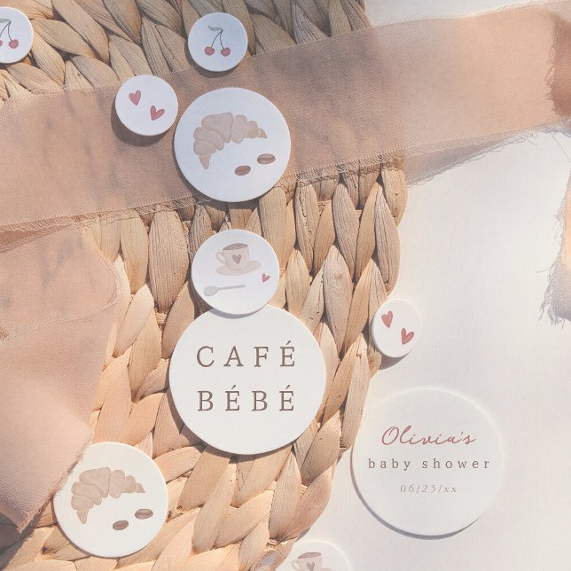 Cafe Bebe Watercolor Cute Baby Shower Konfetti (Von Creator hochgeladen)