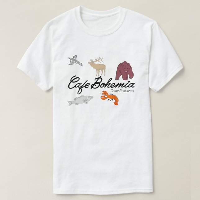 Café Bohemia Game Restaurant, Chicago T-Shirt (Design vorne)