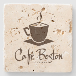 Café Boston Travertin-Untersetzer Steinuntersetzer