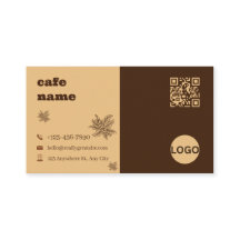 Cafe Botanical Zweifarbiges Geschäftsmodell Vorlag