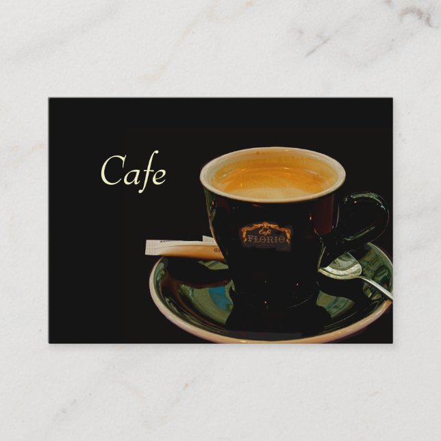 Cafe Business Card Visitenkarte (Vorderseite)