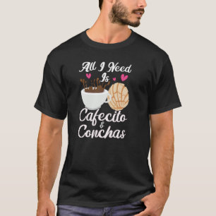 Café Café Conchas Niedlicher spanischer Puffkaffee T-Shirt