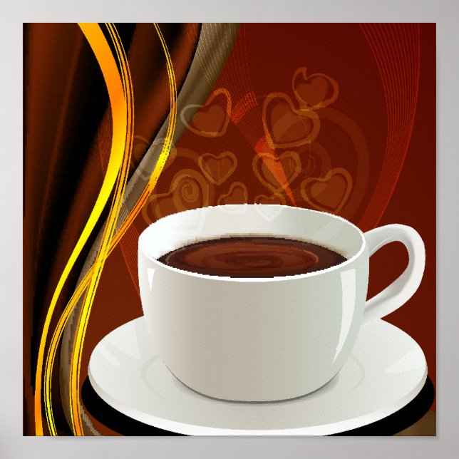 Café Café Kunst Poster (Vorne)