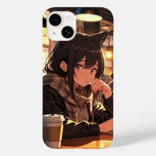 Cafe Cat Girl Case-Mate iPhone 14 Hülle