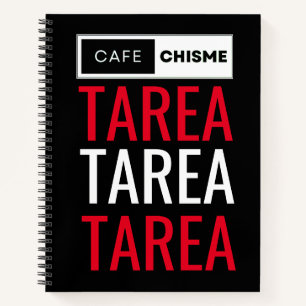 Café chisme , tarea, tarea, tarea, notizbuch