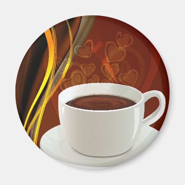 Café Coffee Art Magnet (Vorne)