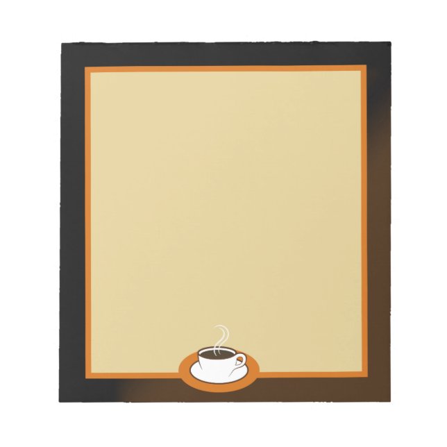 Café Coffee Cup Café Schreibtisch Pads Notizen Pad Notizblock (Vorderseite)