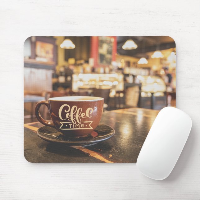 Café Coffee Time Mousepad (Mit Mouse)