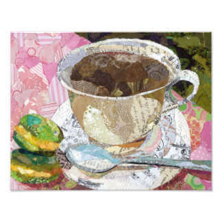 Café Collage Art Fotodruck