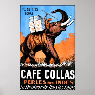 Café Collas Vintage Poster