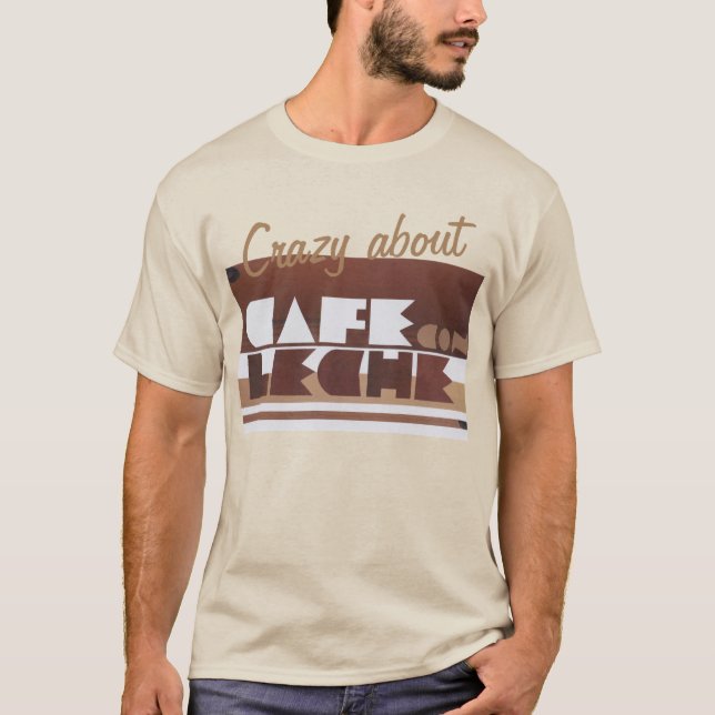CAFE CON LECHE Kaffee CRAZY SAND MÄNNER T - Shirt (Vorderseite)
