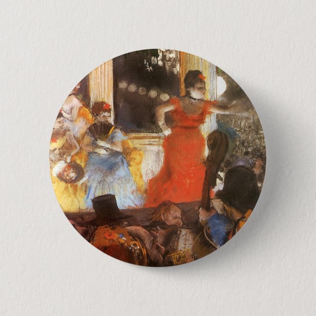 Cafe Concert in Les Ambassadeurs von Edgar Degas Button (Vorderseite)