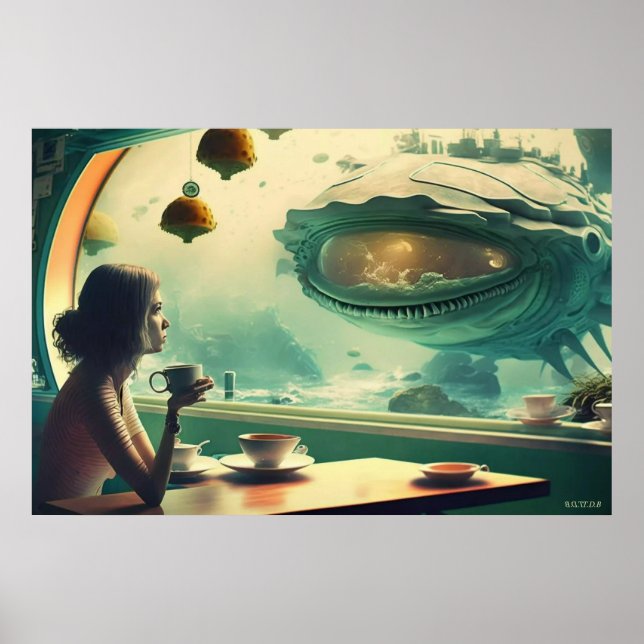 Cafe Corona (mit Zeichnend Motherboard-Logo) Poster (Vorne)